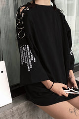 Korean Style Loose T-Shirt with rings - SD-style-shop
