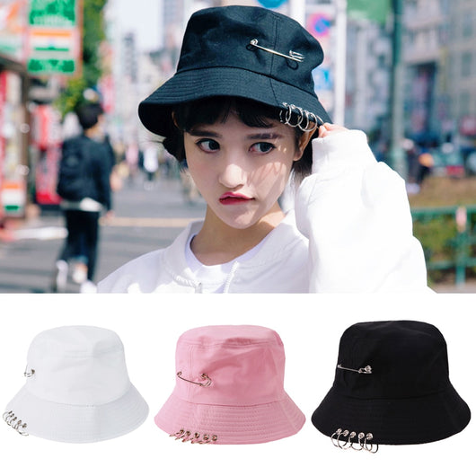 Bucket Hat with rings and pin - SD-style-shop