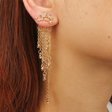 Sparkling stars tassel earrings - SD-style-shop
