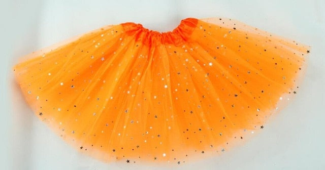 Tutu skirt with glitter stars for Kids Dance Pettiskirt Children - SD-style-shop