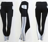 High Waist fitness Leggings silver details - SD-style-shop