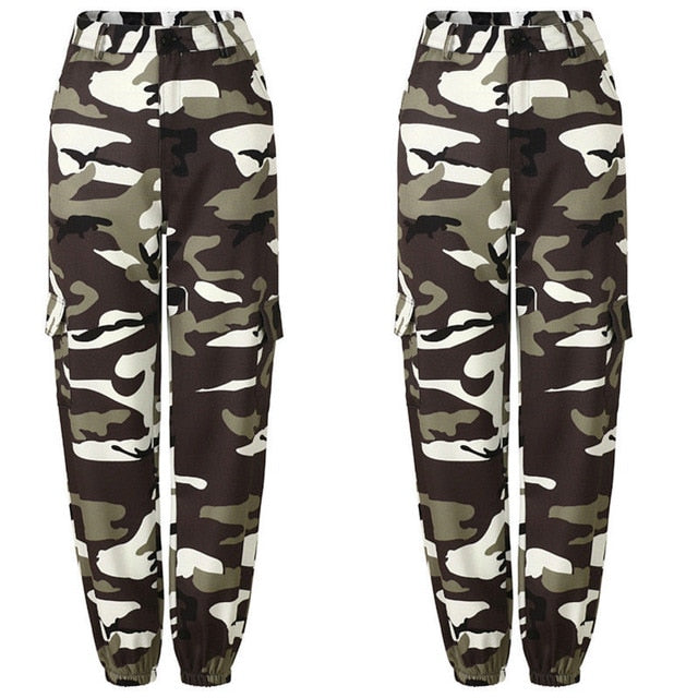 Camo Cargo High Waist Hip Hop Trousers Pants - SD-style-shop