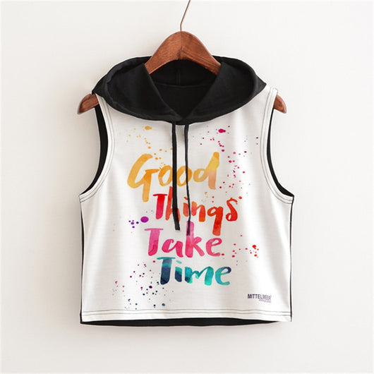 Good things take time Cropped hoodie - SD-style-shop