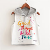 Good things take time Cropped hoodie - SD-style-shop