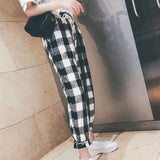 Black and White plaid Pants - SD-style-shop