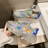 Chunky Transparent  Silver Sneakers - SD-style-shop
