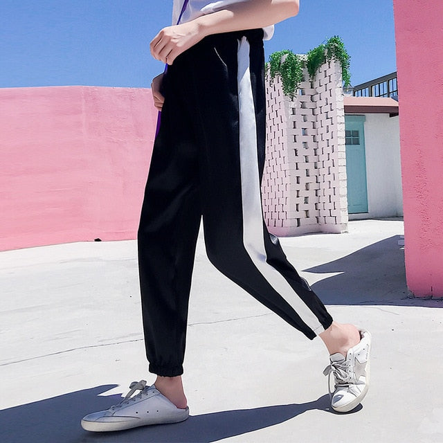 Shiny trackpants satin pants - SD-style-shop