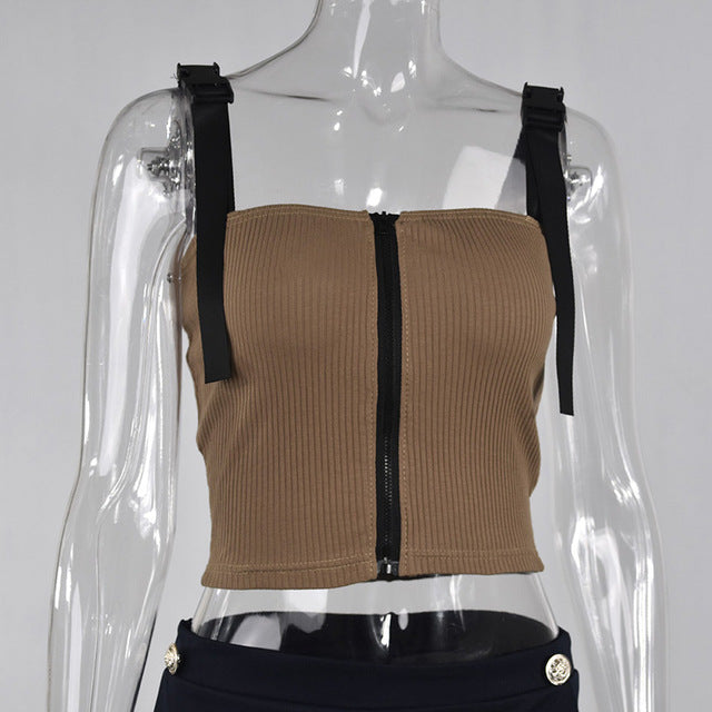 Sleeveless croptop with straps - SD-style-shop