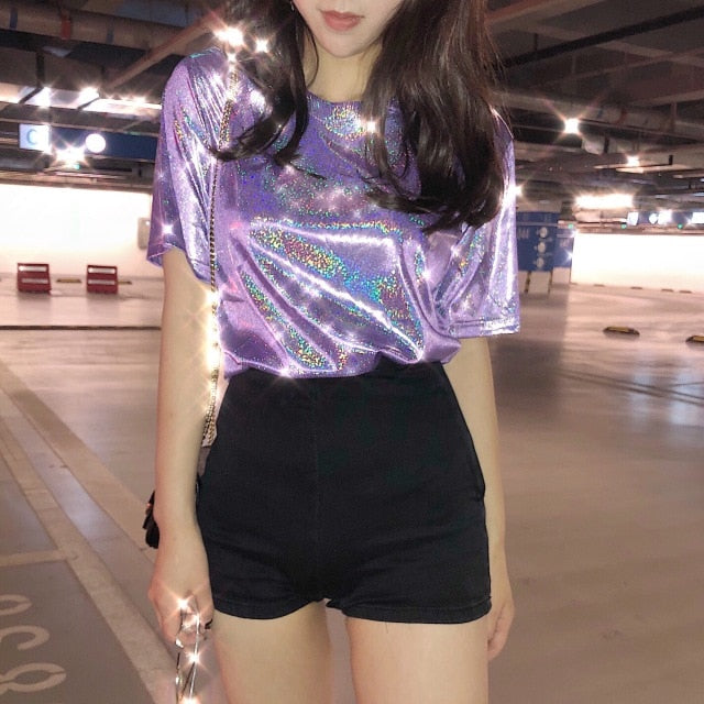 Glitter shirt harajuku style - SD-style-shop