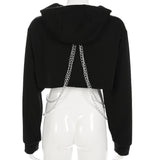 Cropped Hoodie with Chains - SD-style-shop