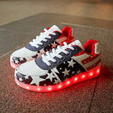 Led Glowing Sneakers with print - SD-style-shop