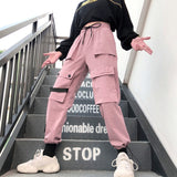 High waist loose fit cargo pants - SD-style-shop