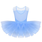 Girls Ballet tutu leotard with mesh top Mesh - SD-style-shop