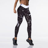High Waist Fitness leggings - black-white - SD-style-shop