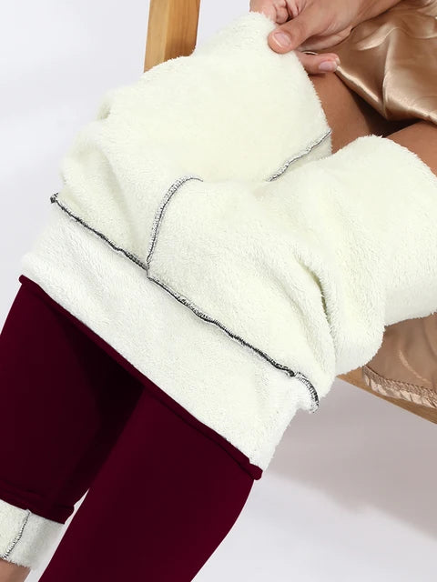Warm Winter Thick Velvet lined Leggings High Waist - Cold Resistant Pants